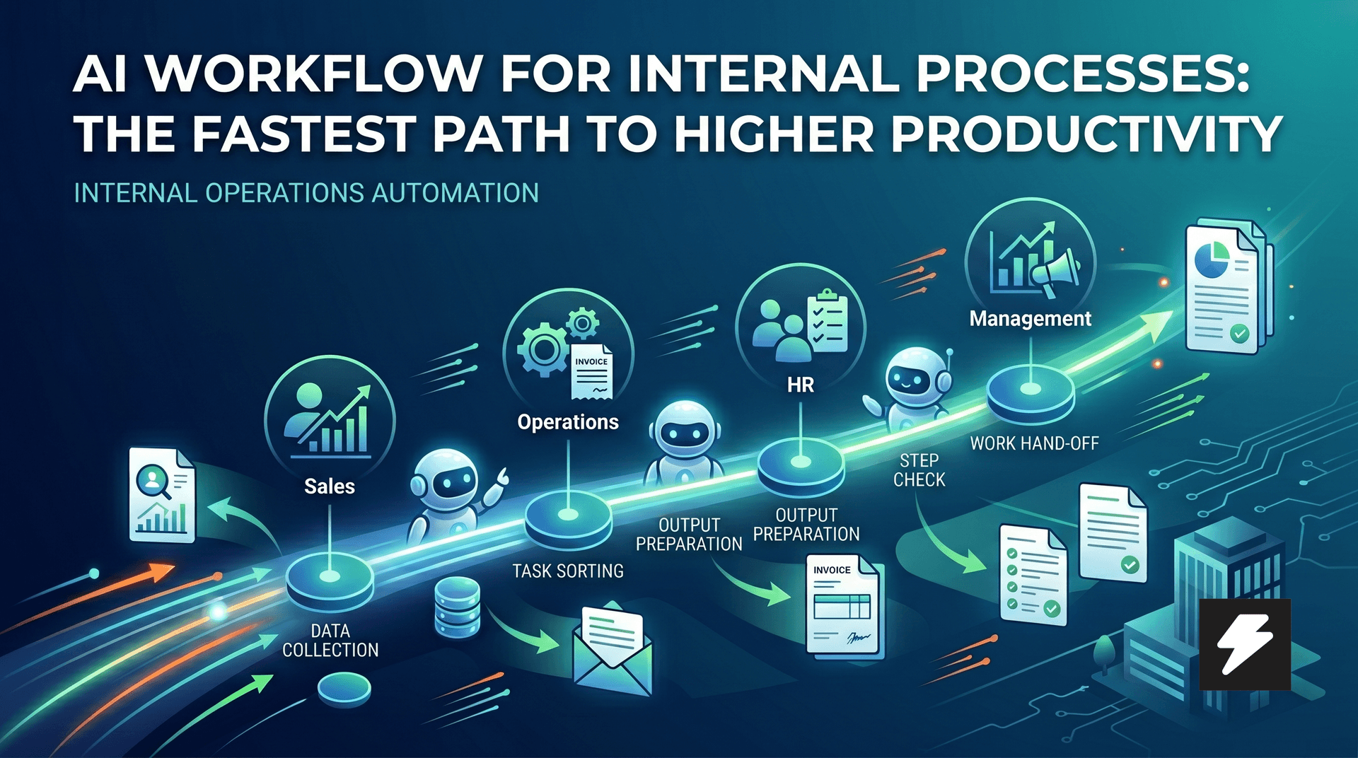 AI workflow for internal processes and company productivity